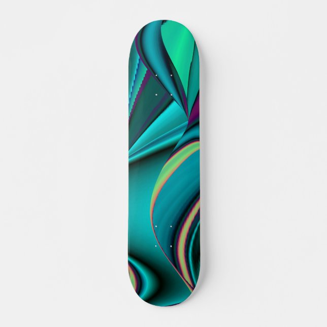 Abstrakt regnbåge skateboard bräda 20,5 cm (Framsida)