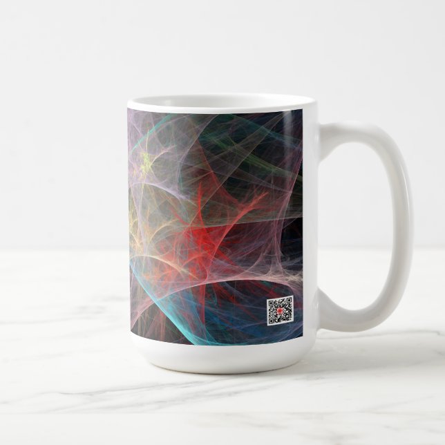 Abstrakt regnbågsis konst kaffemugg (Höger)