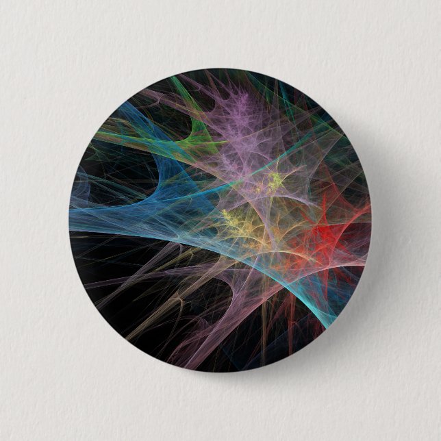 Abstrakt regnbågsis konst knapp (Framsida)