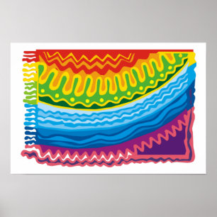 Abstrakt Regnbågskonst Poster