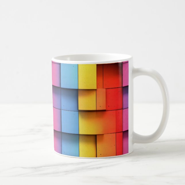 Abstrakt regnbågsmönster kaffemugg (Höger)