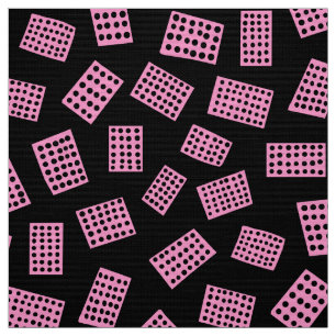 Abstrakt Rektanglar 081122 - Rosa på svart Tyg