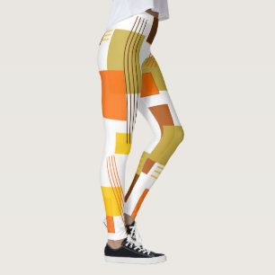 Abstrakt Rektanglar och Linjer Leggings