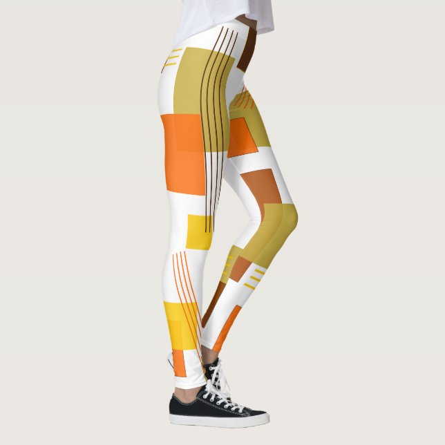 Abstrakt Rektanglar och Linjer Leggings (Höger)
