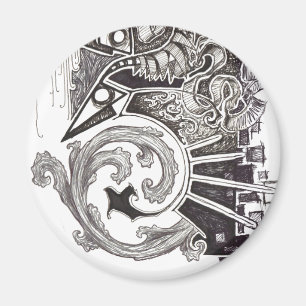 Abstrakt reptilar magnet