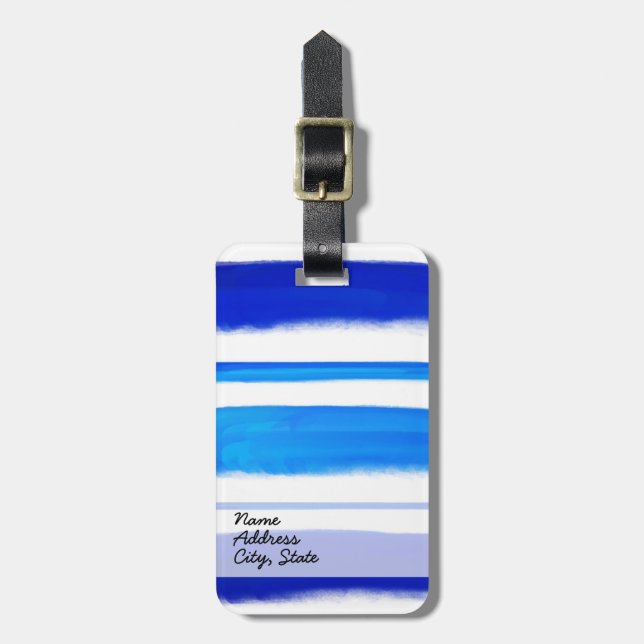 Abstrakt | Retro Blue 4 Bagagebricka (Vertikal Framsida)