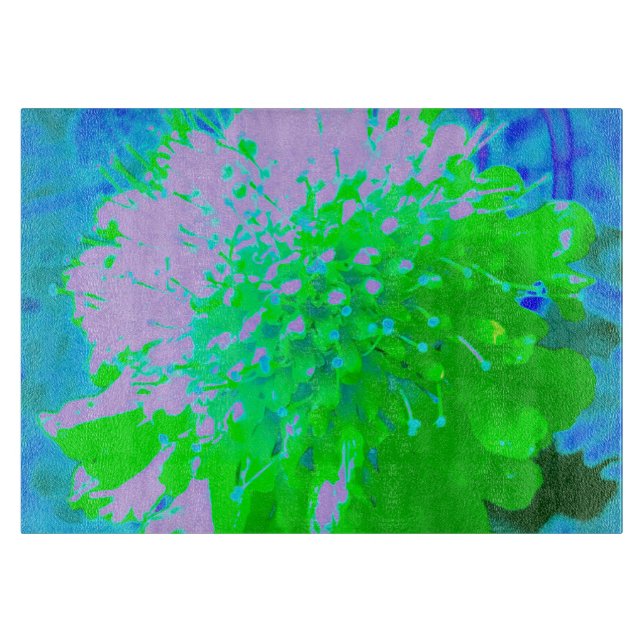 Abstrakt Retro Flower i Lavender and Lime Green (Framsidan)