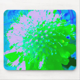 Abstrakt Retro Flower i Lavender and Lime Green Musmatta
