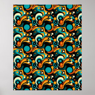 Abstrakt Retro Funk Poster