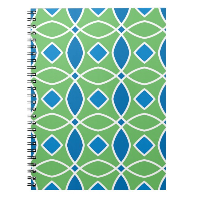 Abstrakt Retro Geometric seamless mönster med Tri Anteckningsbok (Framsidan)