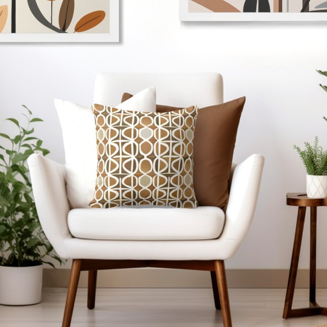 Abstrakt Retro Kudde (Complete your elegant retro look with an exclusive Wild on Flowers  Decorative Throw PIllow.)