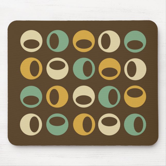 Abstrakt Retro moderna Spheres Mousepad Musmatta (Framsidan)