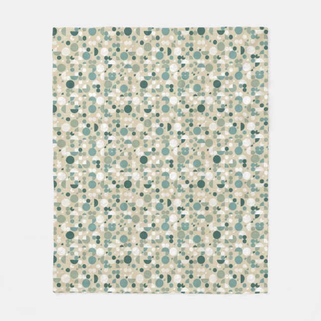 Abstrakt retro mönster fleecefilt (Framsidan)