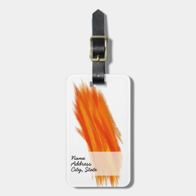 Abstrakt | Retro Orange 2 Bagagebricka (Vertikal Framsida)