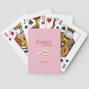 Abstrakt Retro Pastel Paris Rosa ans Pastel Travel Casinokort