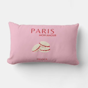 Abstrakt Retro Pastel Paris Rosa ans Pastel Travel Lumbarkudde