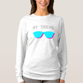 Abstrakt Retro Pop Art - Turkos & Rosa Glass T Shirt