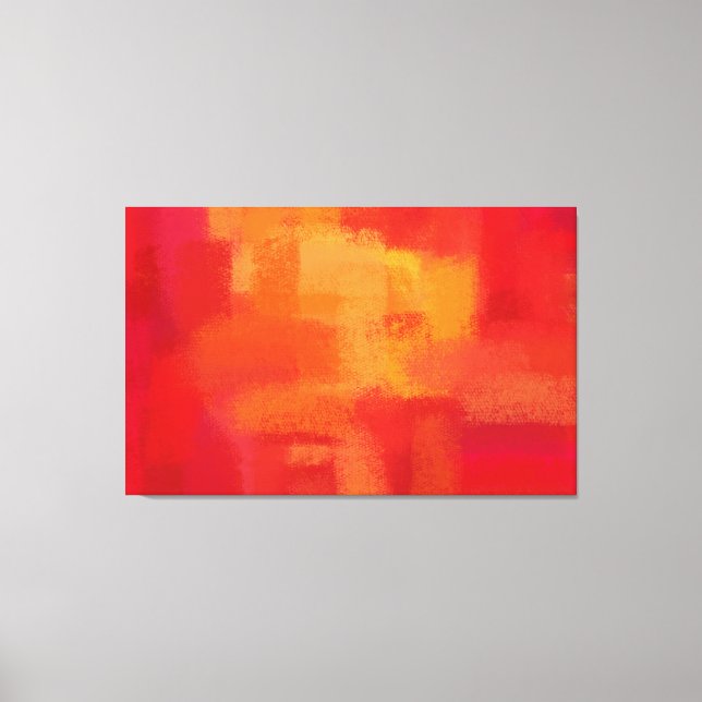 Abstrakt | Retro Red och Gult Canvastryck (Framsida)