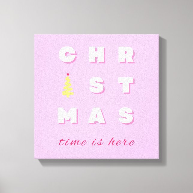 Abstrakt Retro-Rosan - Helgdag Decor Preppy Canvastryck (Framsida)