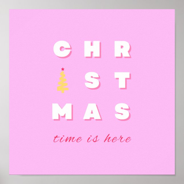 Abstrakt Retro-Rosan - Helgdag Decor Preppy Poster (Framsidan)