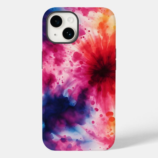 Abstrakt Retro Tie Dye Mönster iPhone/iPad-fall (Baksida)
