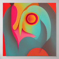 Abstrakt retro uggla 