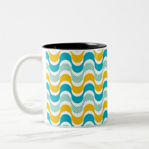 abstrakt-retro-wave mönster Tone-kaffe mugg