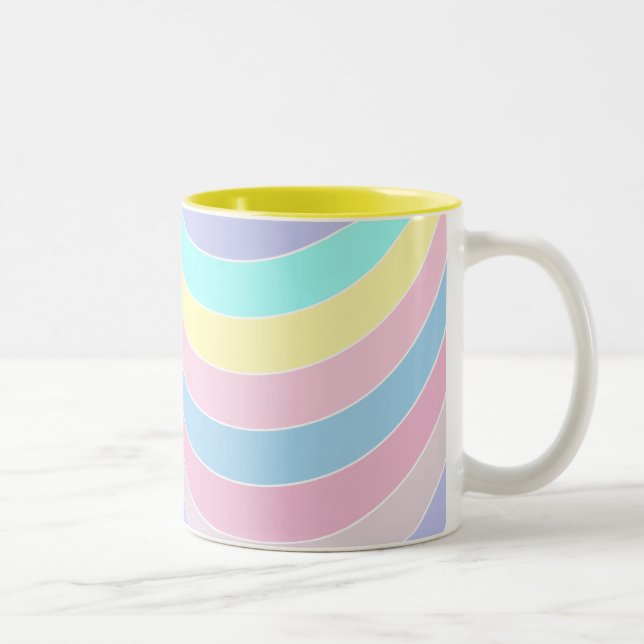 abstrakt-retro-wave mönster Tone-kaffe mugg (Höger)