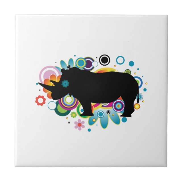 Abstrakt Rhino Ceramic Tile Kakelplatta (Framsidan)