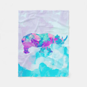 Abstrakt Rhino Fleecefilt