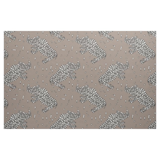 Abstrakt Rhinoceros Tyg (Fat Quarter)