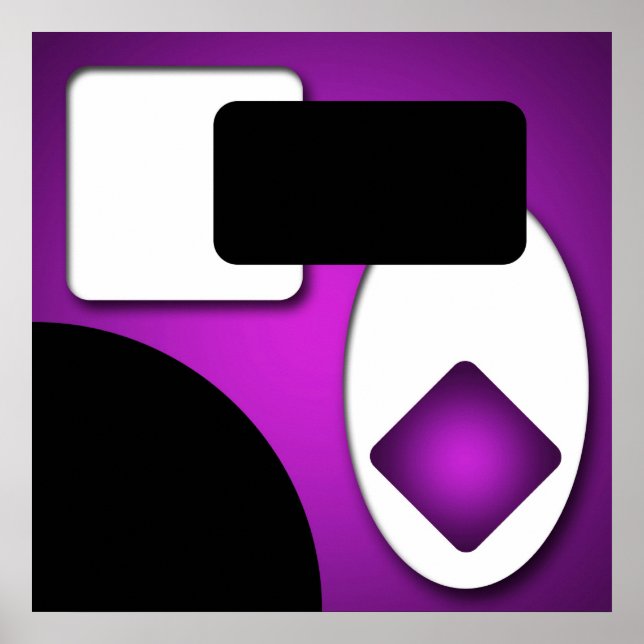 Abstrakt Rik Modern Lila former AP0006 Poster (Framsidan)