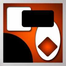 Abstrakt Rik Modern Orange Former AP0006