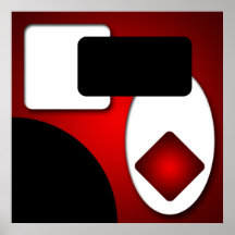 Abstrakt Rik Modern röd form AP0006