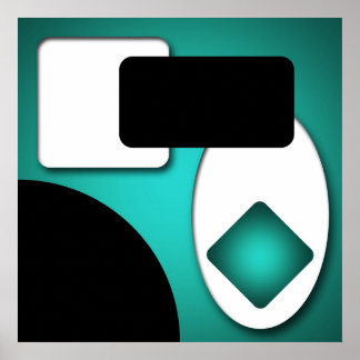 Abstrakt Rik Modern skalform AP0006 Poster