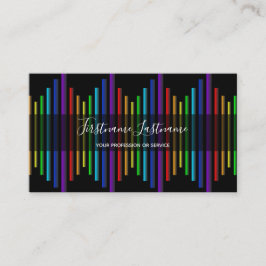 Abstrakt Rinbow färg linjer calligraphy business Visitkort