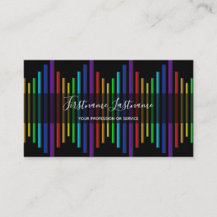 Abstrakt Rinbow färg linjer calligraphy business Visitkort
