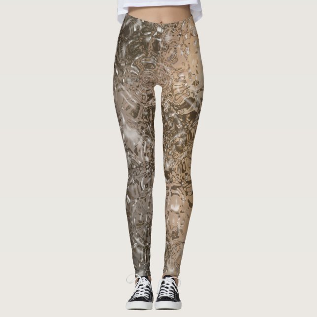 Abstrakt Ripples Leggings (Framsida)