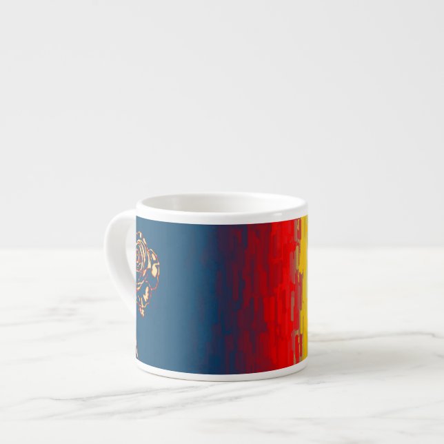 Abstrakt Ro Espresso Mugg Espressomugg (Framsida vänster)