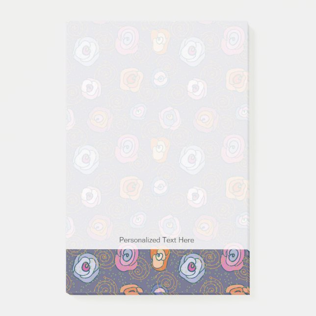 Abstrakt ro fält mönster post-it block (Framsida)