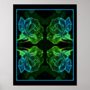 Abstrakt Ro Fantasy Flower Poster