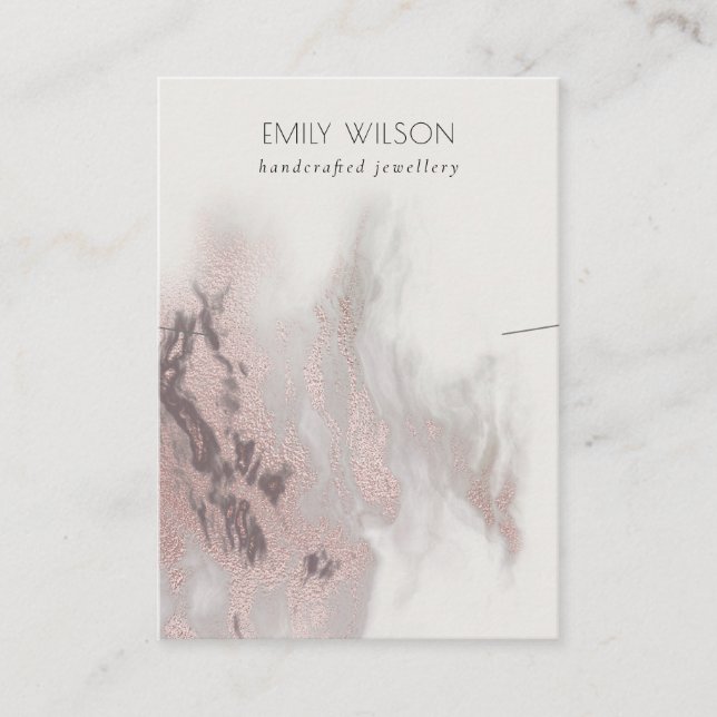 Abstrakt Ro Guld Agate Necklace Band Visning Visitkort (Framsida)