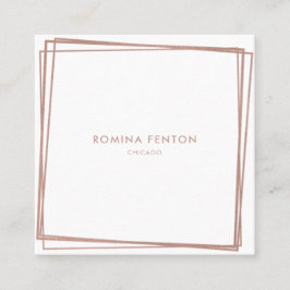 Abstrakt Ro Guld Foil Ramar Modern Professionell Fyrkantigt Visitkort