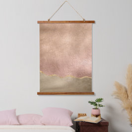 Abstrakt Ro Guld Iridescent Brushed Metall Effect