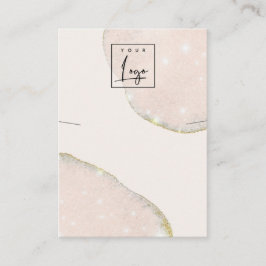 Abstrakt Ro Guld Necklace Band Logotyp Visning Visitkort