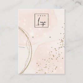 Abstrakt Ro Guld Necklace Earring Logotyp Visning  Visitkort