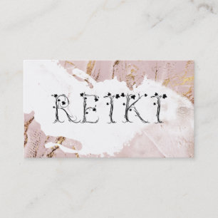 *~* Abstrakt Ro Guld Paint Strokes REIKI Ivy Visitkort