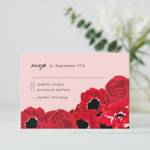 Abstrakt Ro och Poppies som samordnar liten OSA Anteckningskort