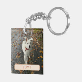 Abstrakt Ro (Orange), akrylnyckelkedja