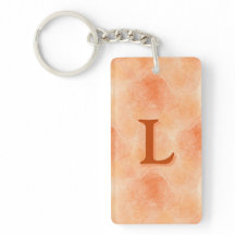 Abstrakt Ro (Orange), akrylnyckelkedja